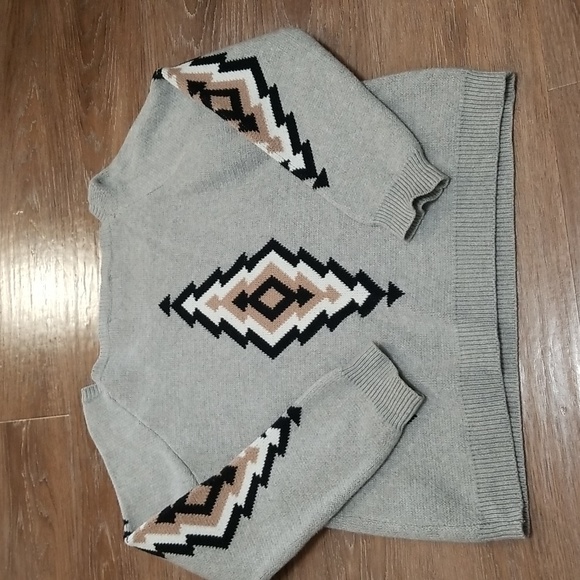 (M) Wanna B Me Knit Sweater Cozy Oversized Loungewear Eclectic Super Soft Warm - Picture 8 of 8